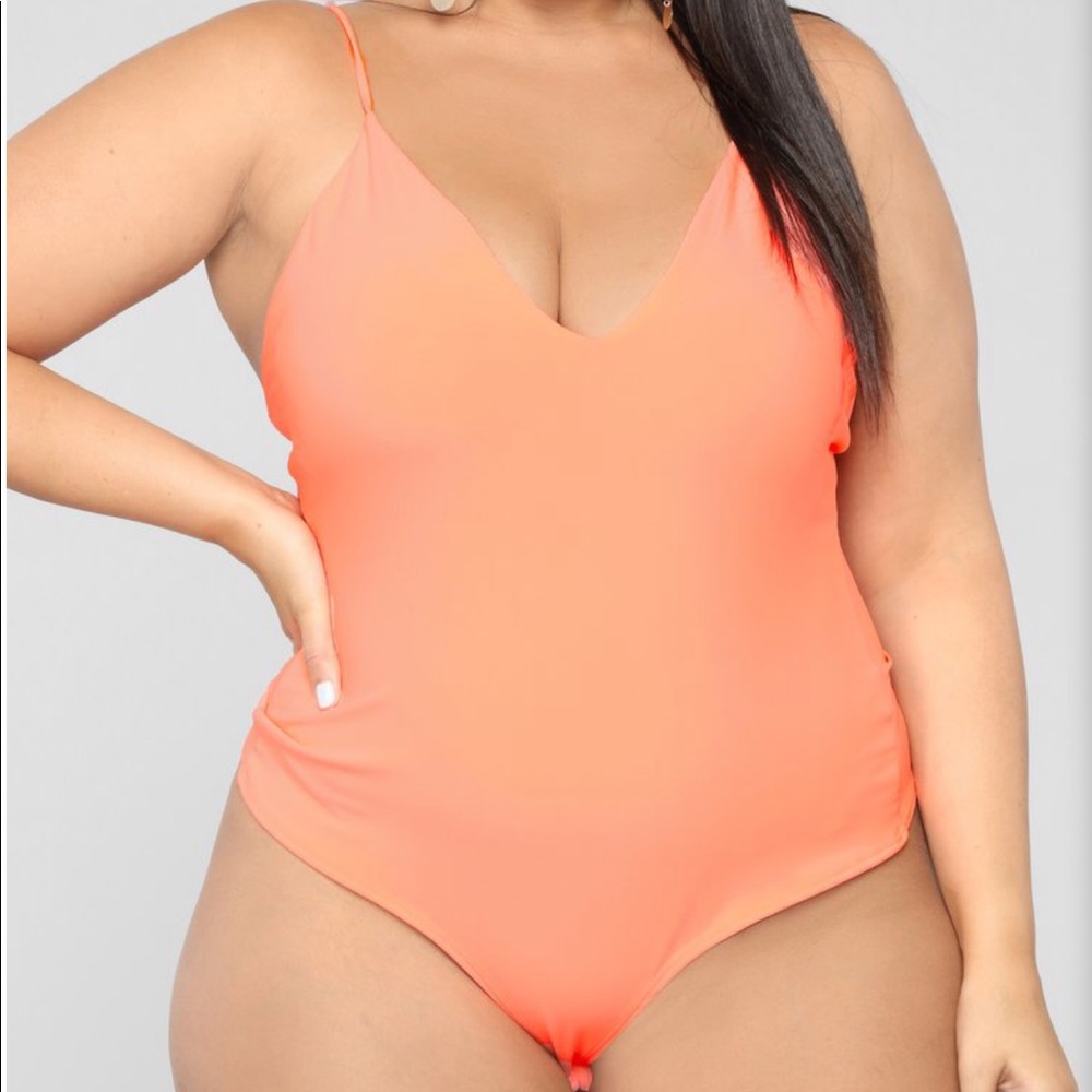 Neon Coral Bodysuit